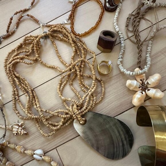 Mermaidcore Jewelry Bundle 04 – Earthy Tones, Wooden& Natural Accents - Picture 5 of 8